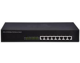 8口百兆非管理型POE以太网交换机