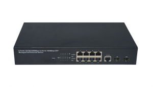 8口千兆+2个千兆SFP口二层管理POE交换机