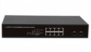 8口千兆+2个千兆SFP口以太网PoE交换机